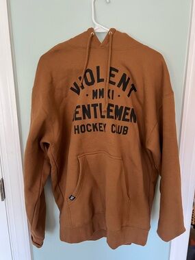 Violent Gentlemen brown hoodie, Large